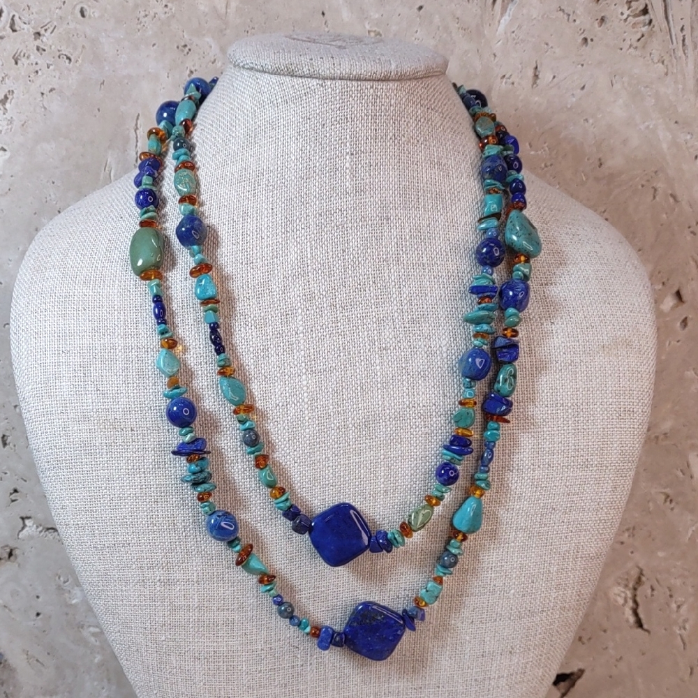Artisan Crafted Multi Gemstone Necklace